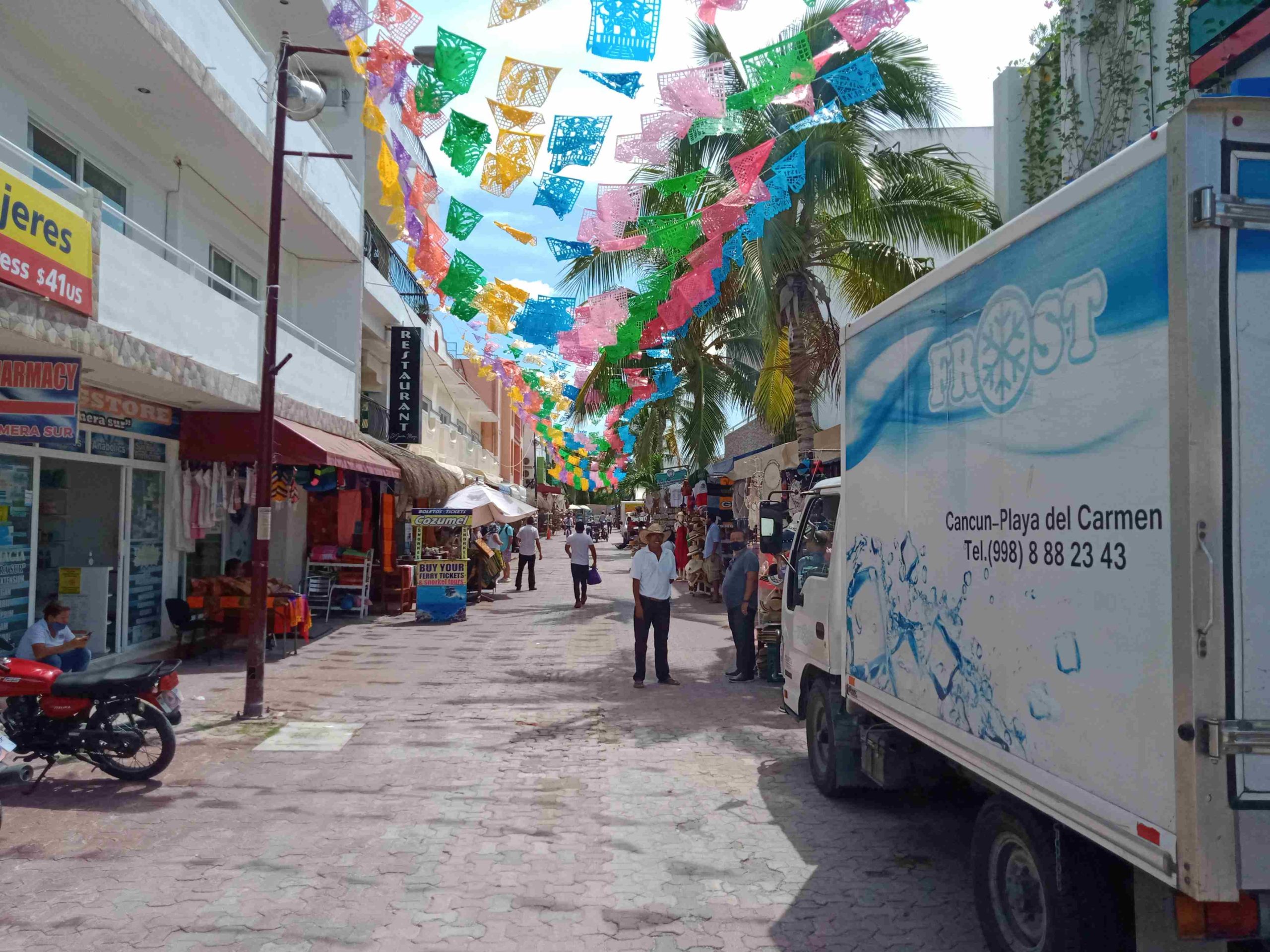 Streets in Playa del Carmen also called "Playa"