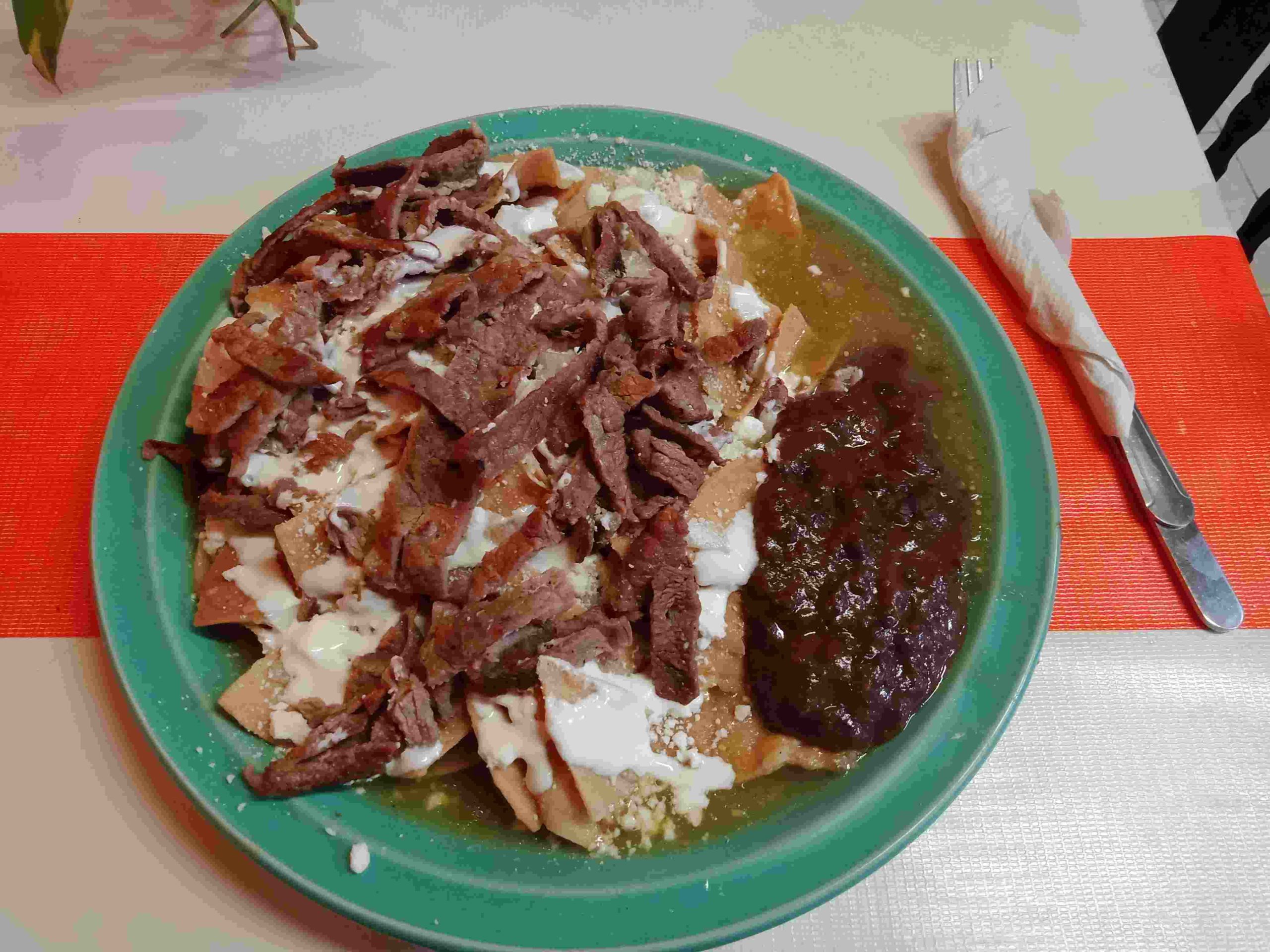 Chilaquiles, also known as "hangover" food in Mexico