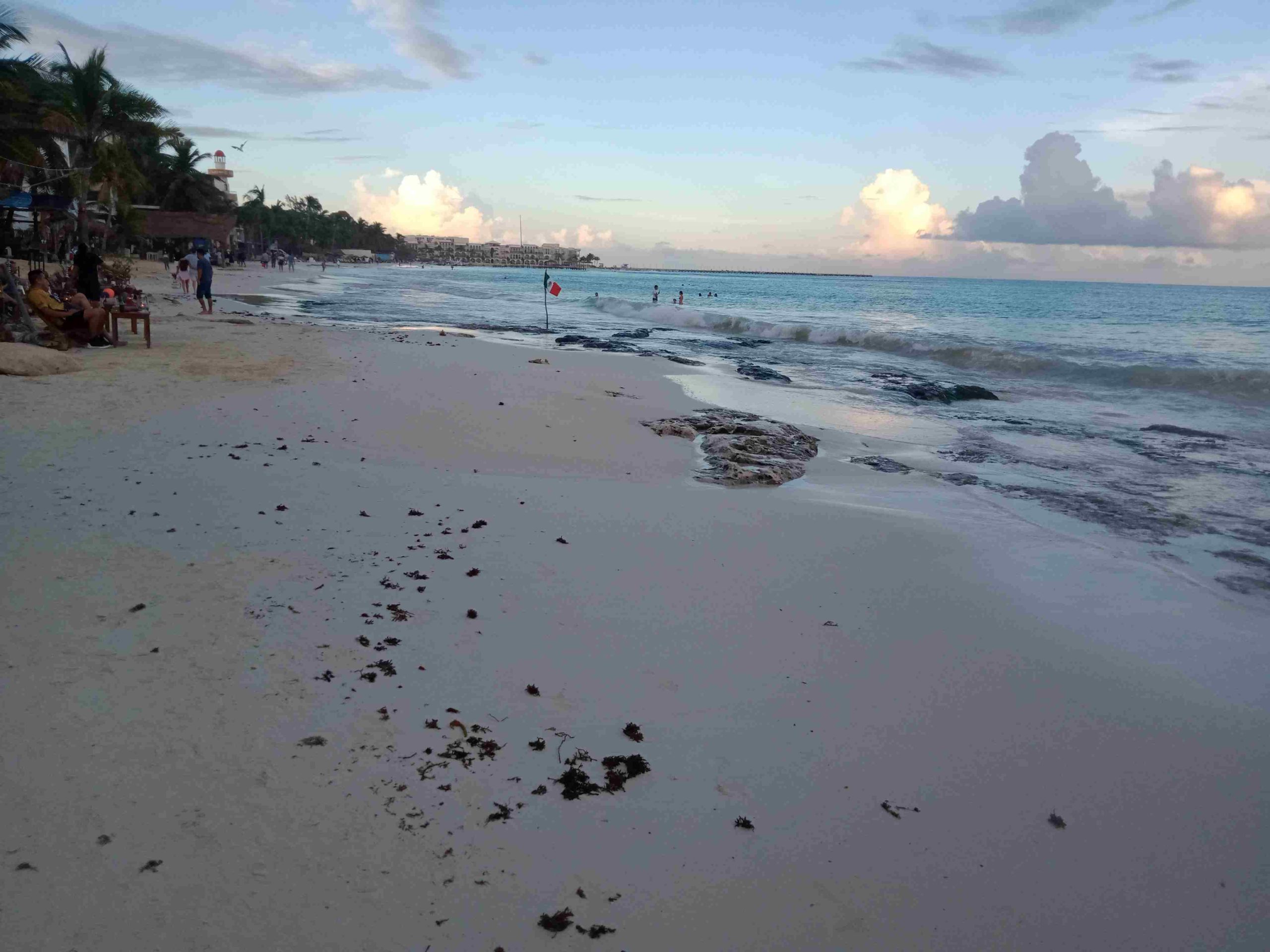 Empty beaches at late afternoon
