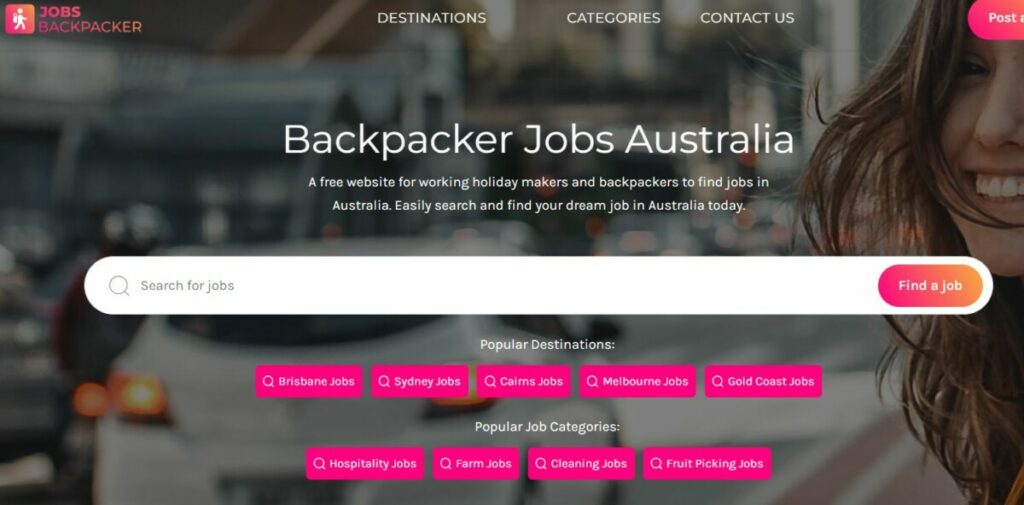 backpacker jobs platform Australia